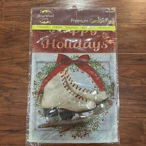 NEW Briarwood Lane Happy Holidays Skates Garden Flag